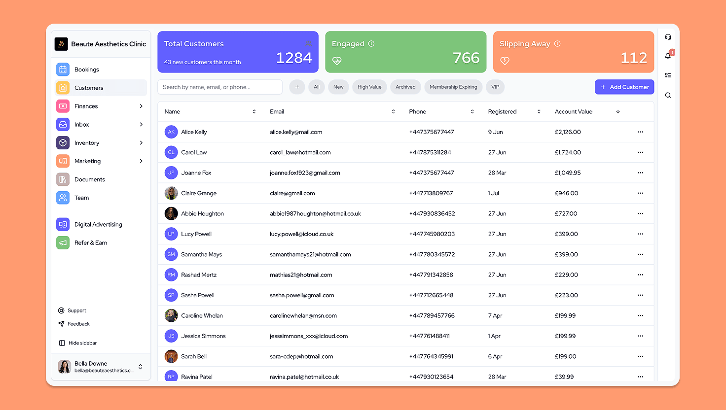 Customer Management feature preview