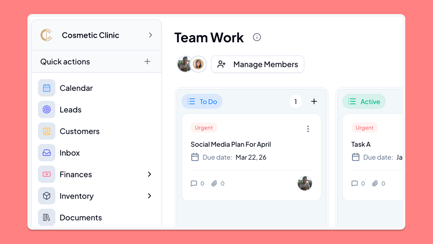 Lead management feature preview